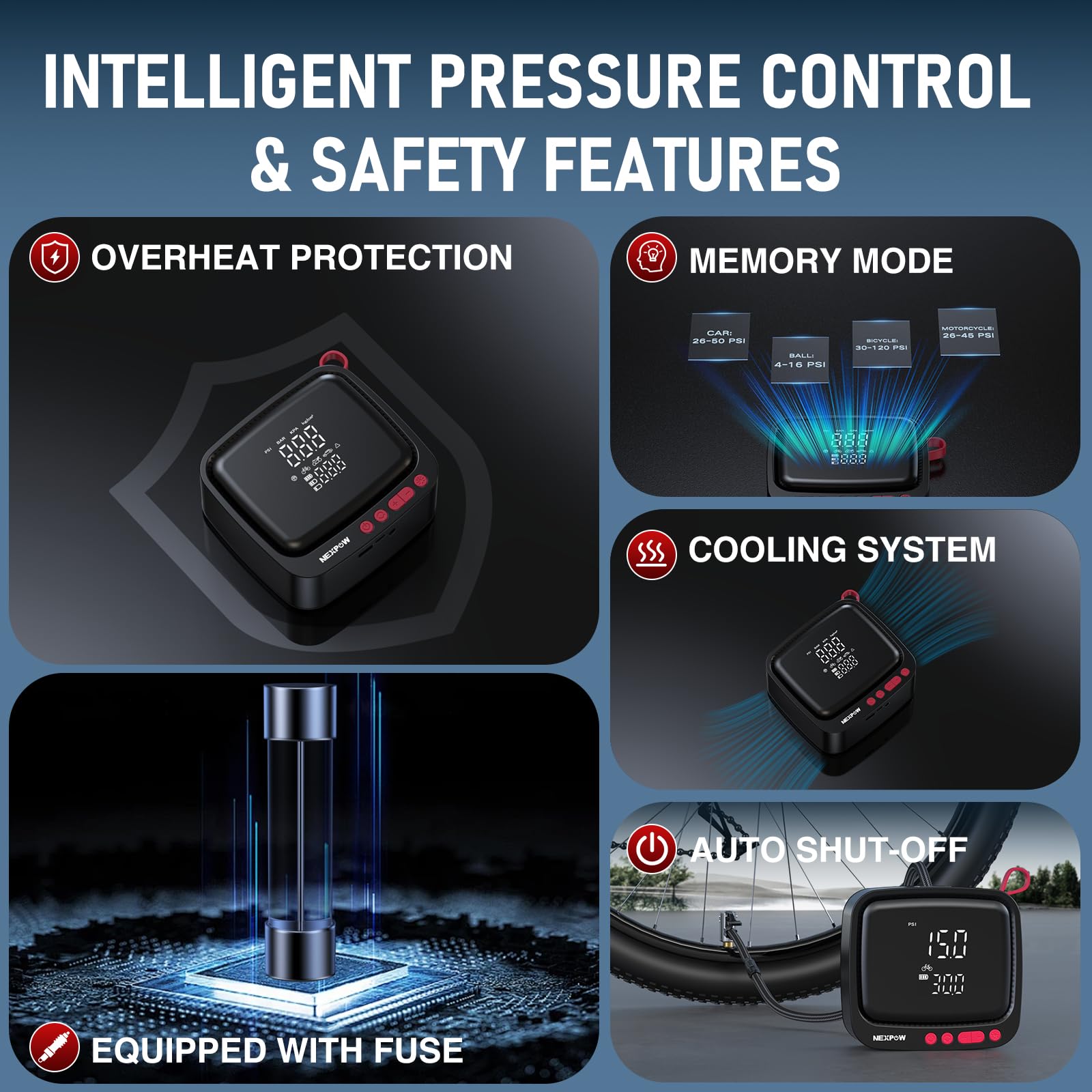 NEXPOW compact size inside a glove box demonstrating space-saving benefit