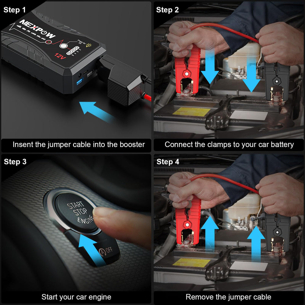 NEXPOW Q10S stored in glove compartment offering convenient storage benefit