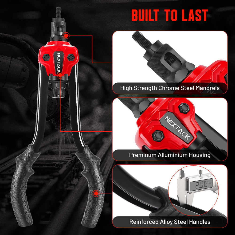 NEXTACK labeled compartment with rivnuts showing quick selection benefit
