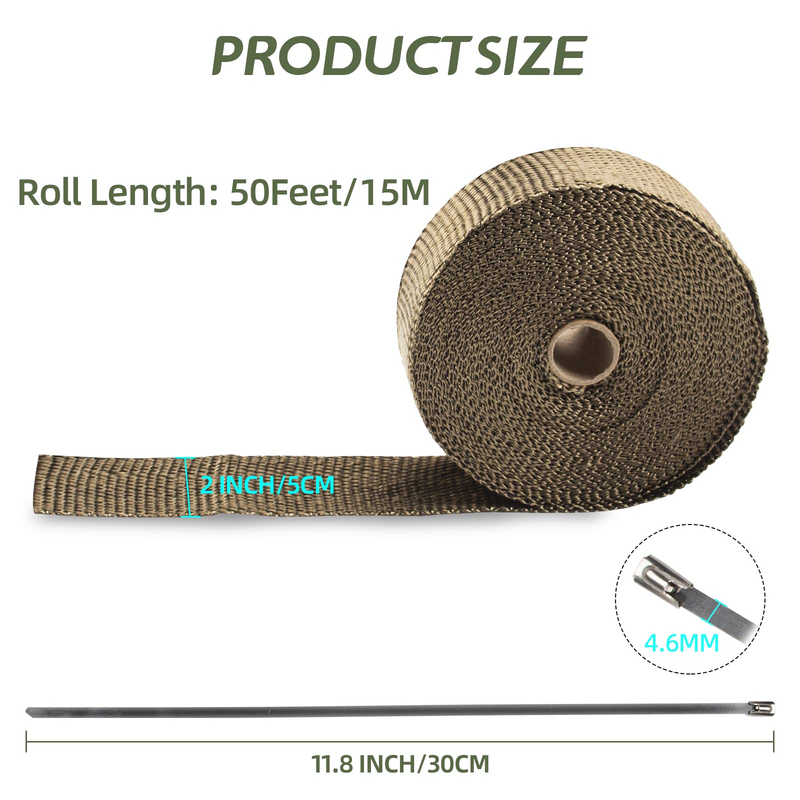 NEZUIBAN scale comparison of 2 inch width and 50FT length to show coverage and planning