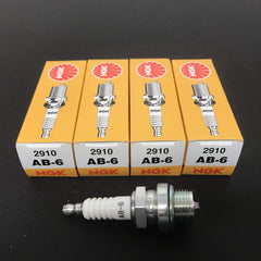 NGK AB-6 front view showing screw tip and durable finish for reliable ignition