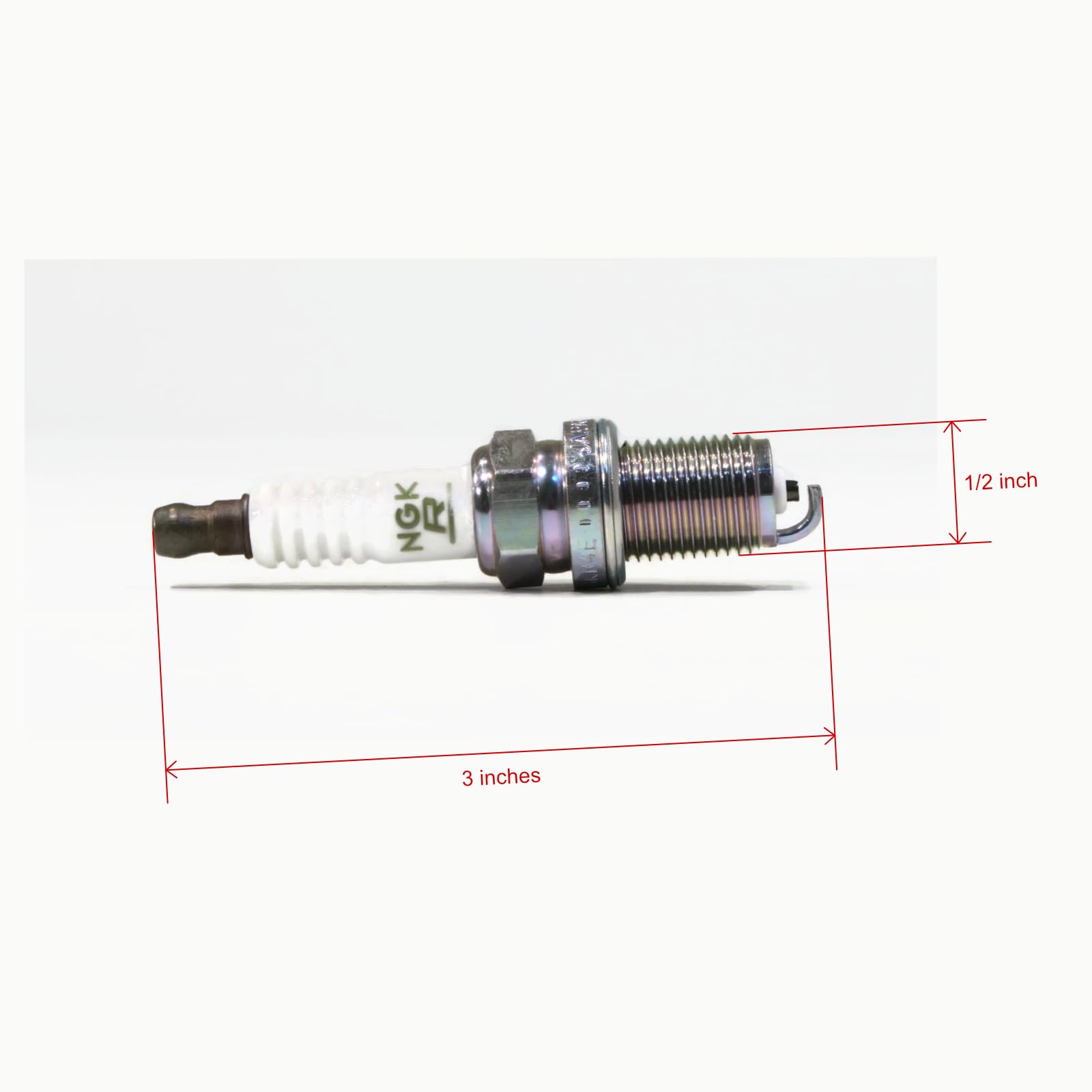 NGK close-up of spark plug electrode showing durable tip for reliable spark