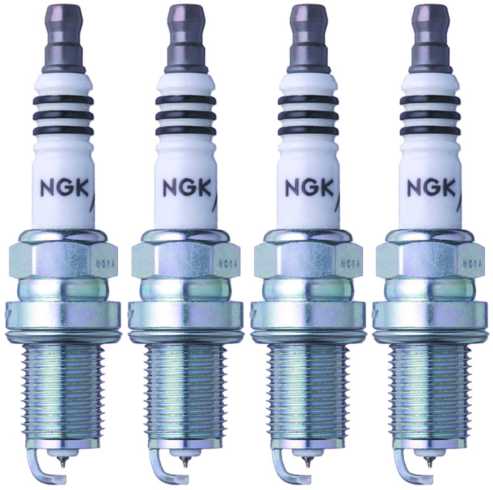 NGK iridium spark plug front view showing plug design and installation clarity