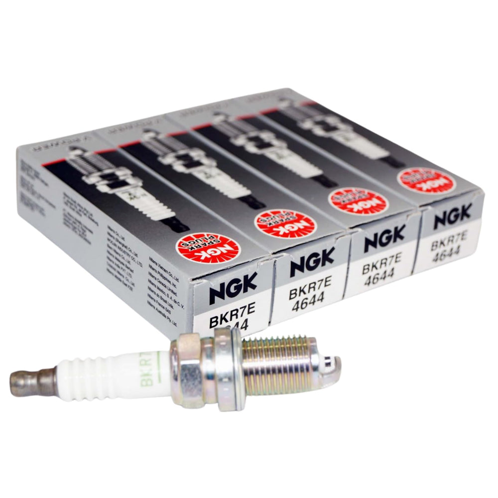 NGK packaging front view showing pack of four plugs and brand clarity for correct purchase