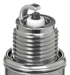 NGK BP8H-N-10 electrode close-up displaying nickel V-groove for reliable spark