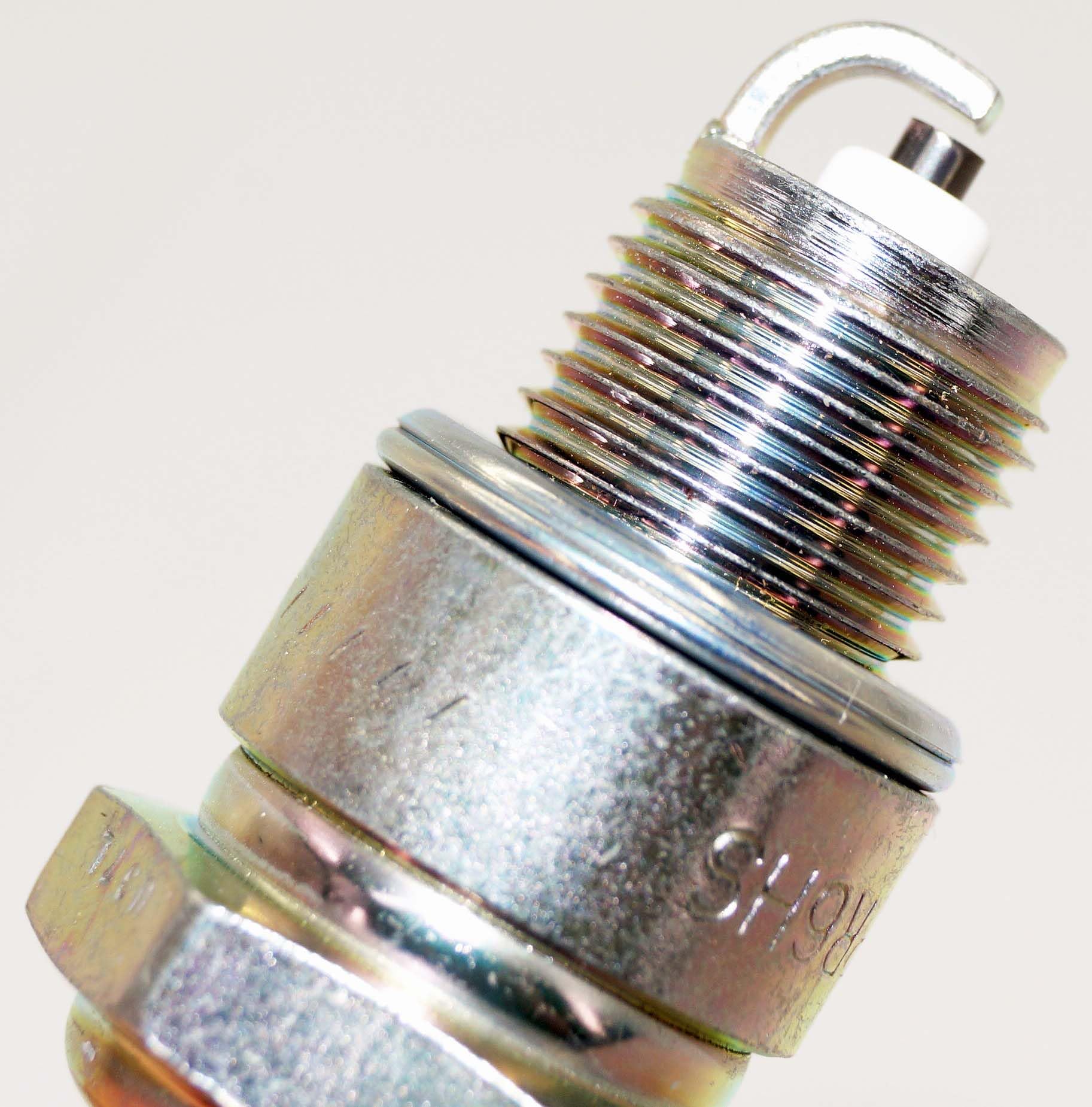 NGK BPR6HS labeled side showing part number for accurate replacement confirmation