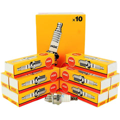 NGK BR7EF V-Power front packaging showing ten-plug pack and benefit of bulk value
