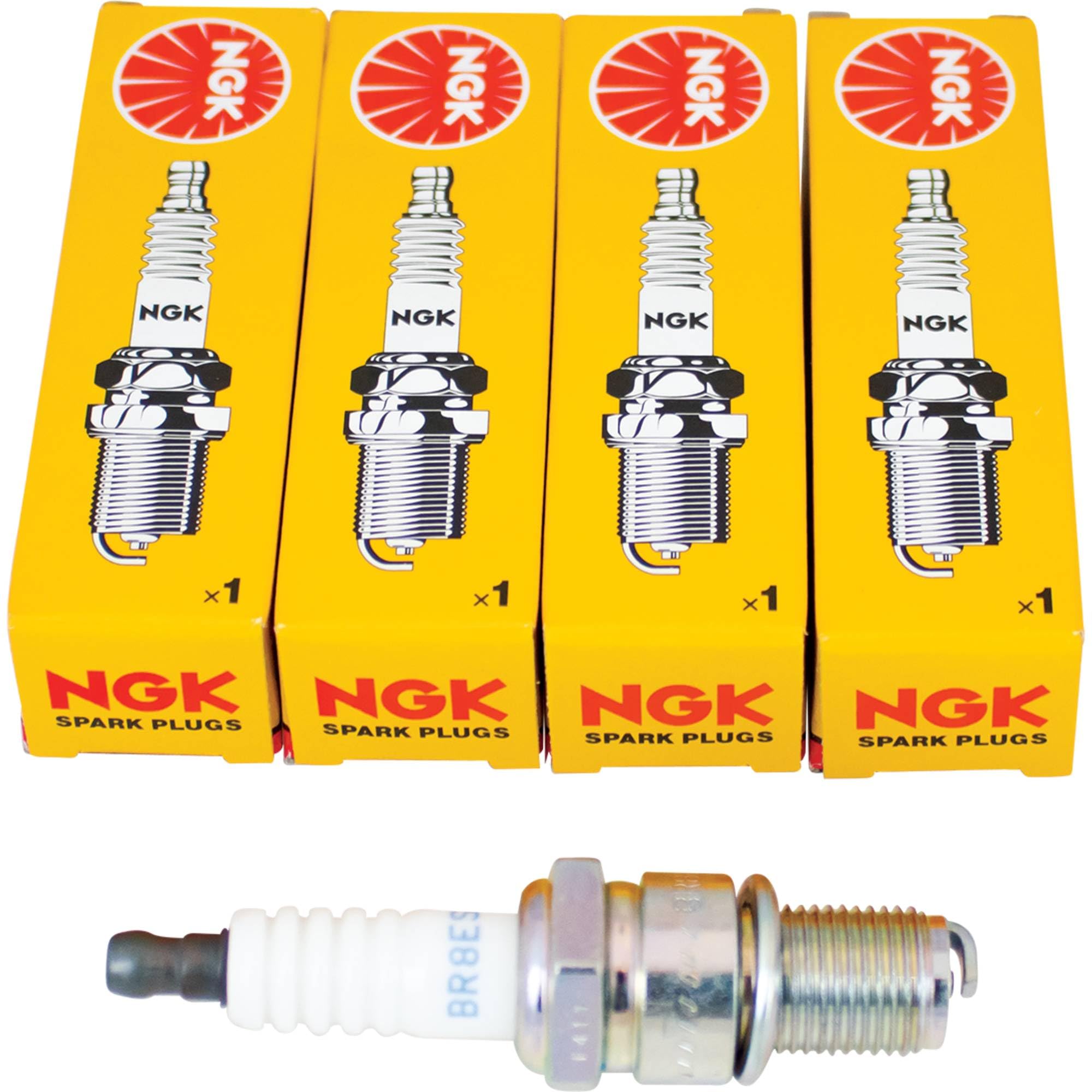 NGK spark plug front packaging showing model and benefit of reliable replacement