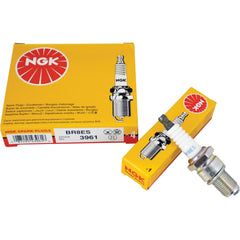 NGK single BR8ES SOLID plug close-up showing build quality and secure connection