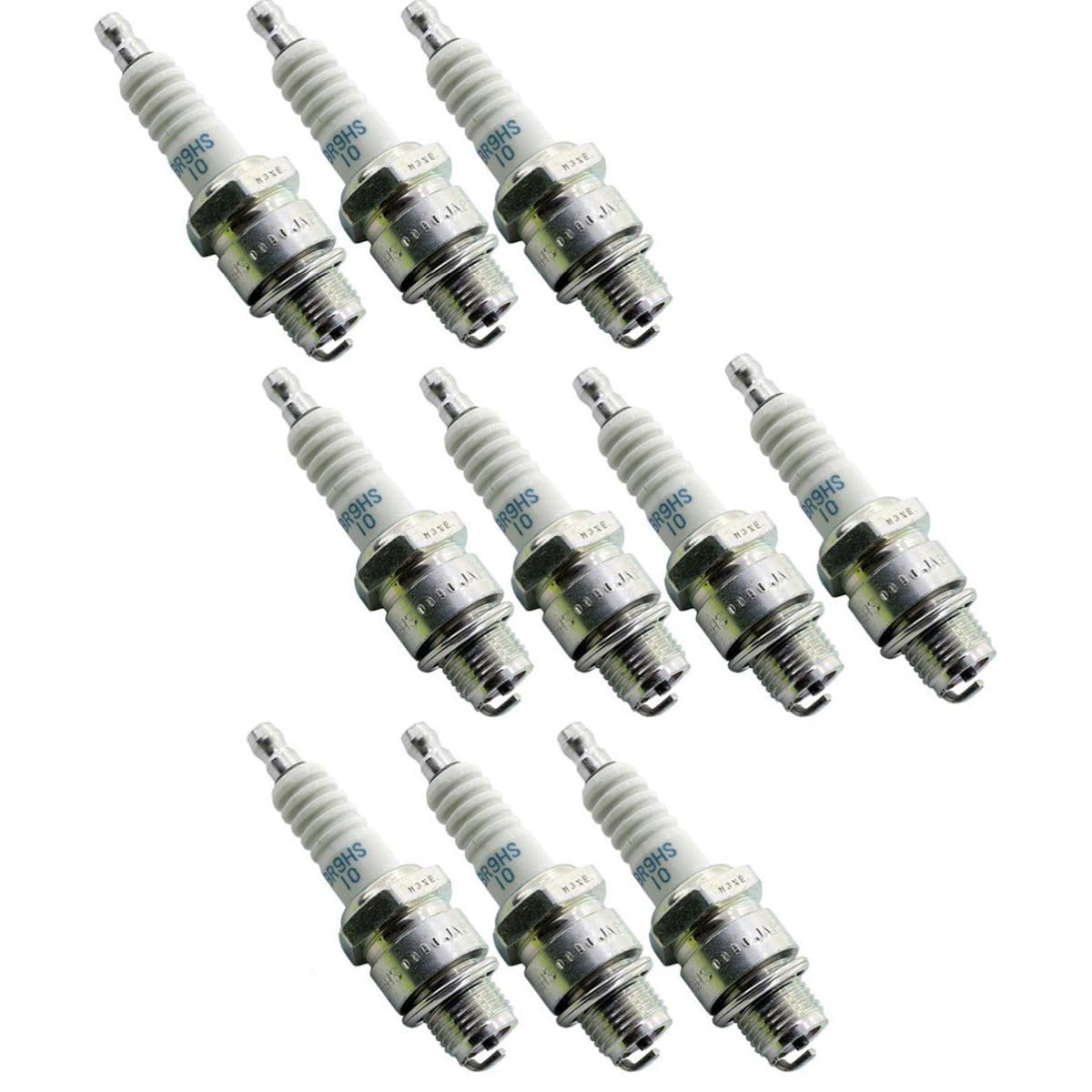 NGK front packaging showing BR9HS-10 plugs and easy identification benefit