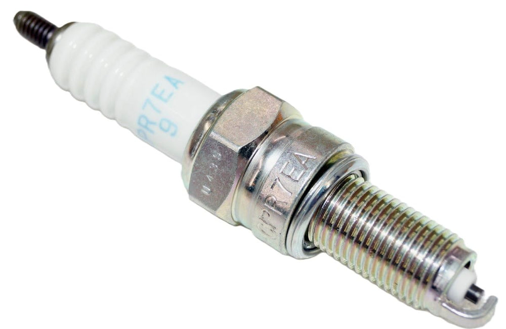 NGK plug beside wrench illustrating 5/8 inch hex for quick service