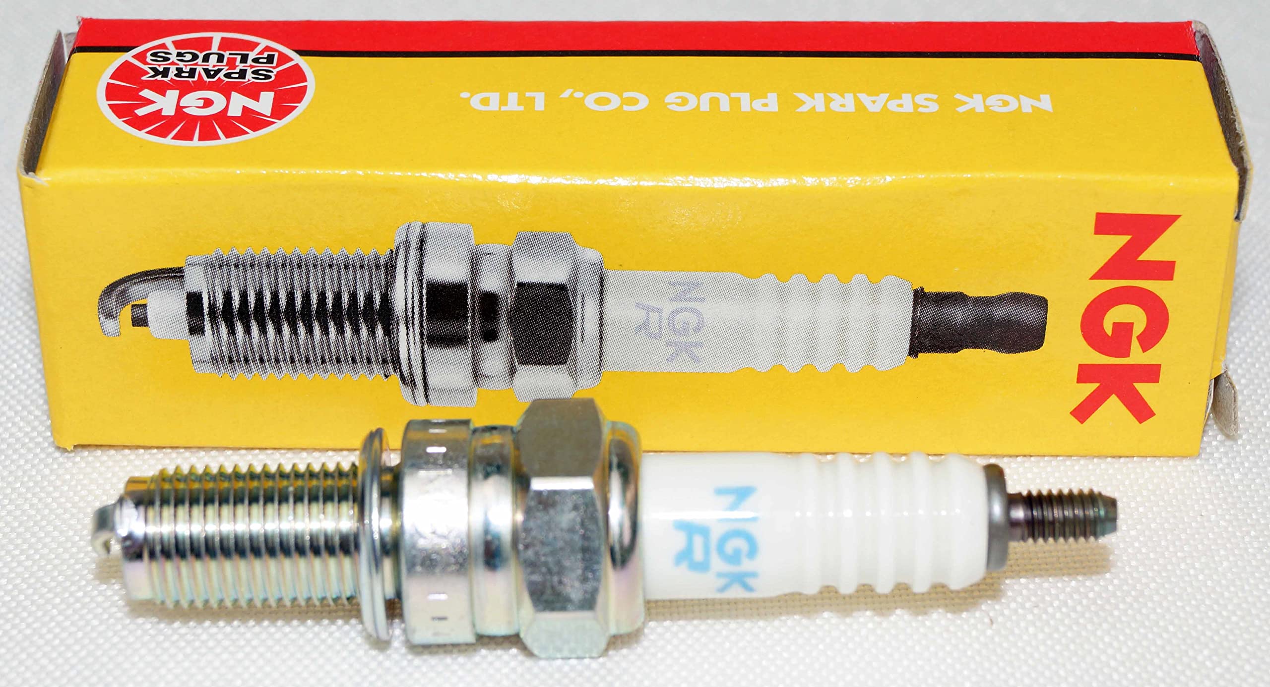 NGK two CR7E spark plugs side-by-side highlighting ready-to-install condition