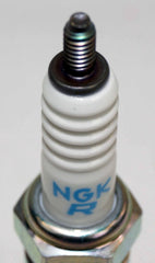 side profile of NGK CR7E threads and insulator demonstrating correct reach fit