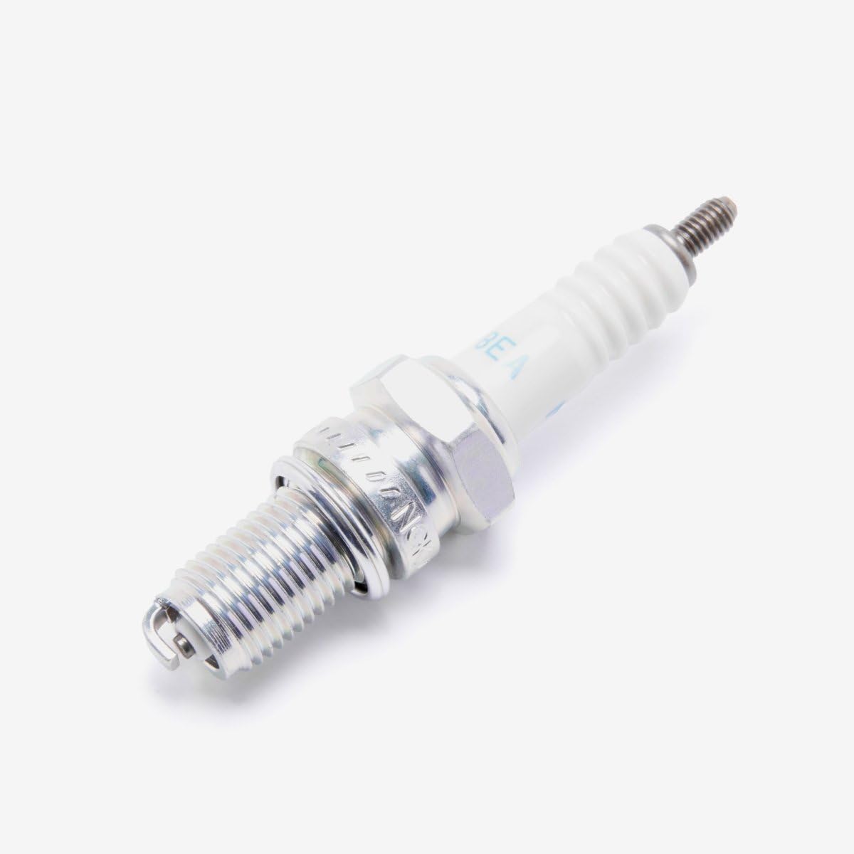 NGK DR8EA electrode closeup highlighting tip and construction for reliable spark performance
