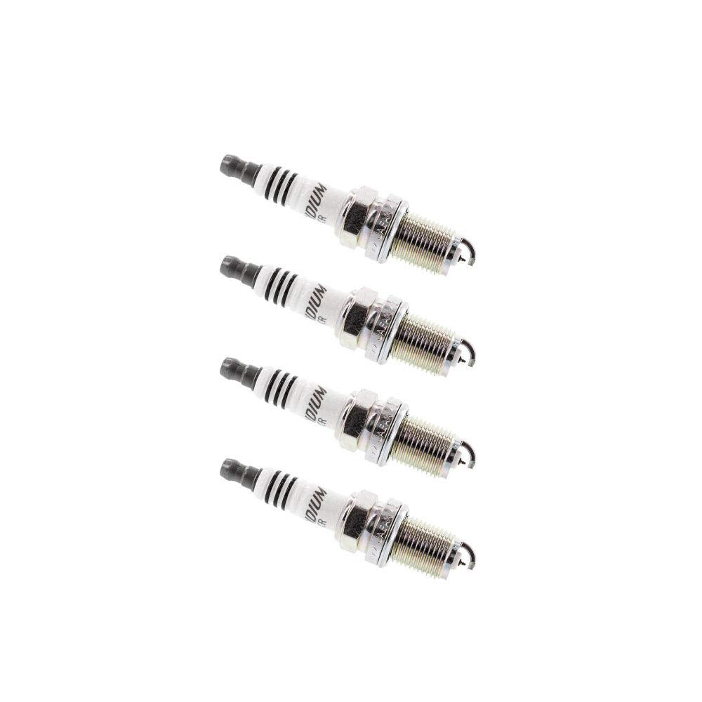 NGK Iridium IX spark plugs front view showing branding and durable construction benefit