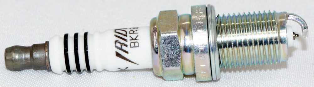 NGK six-pack laid out showing all BKR8EIX plugs for quality and quantity confirmation
