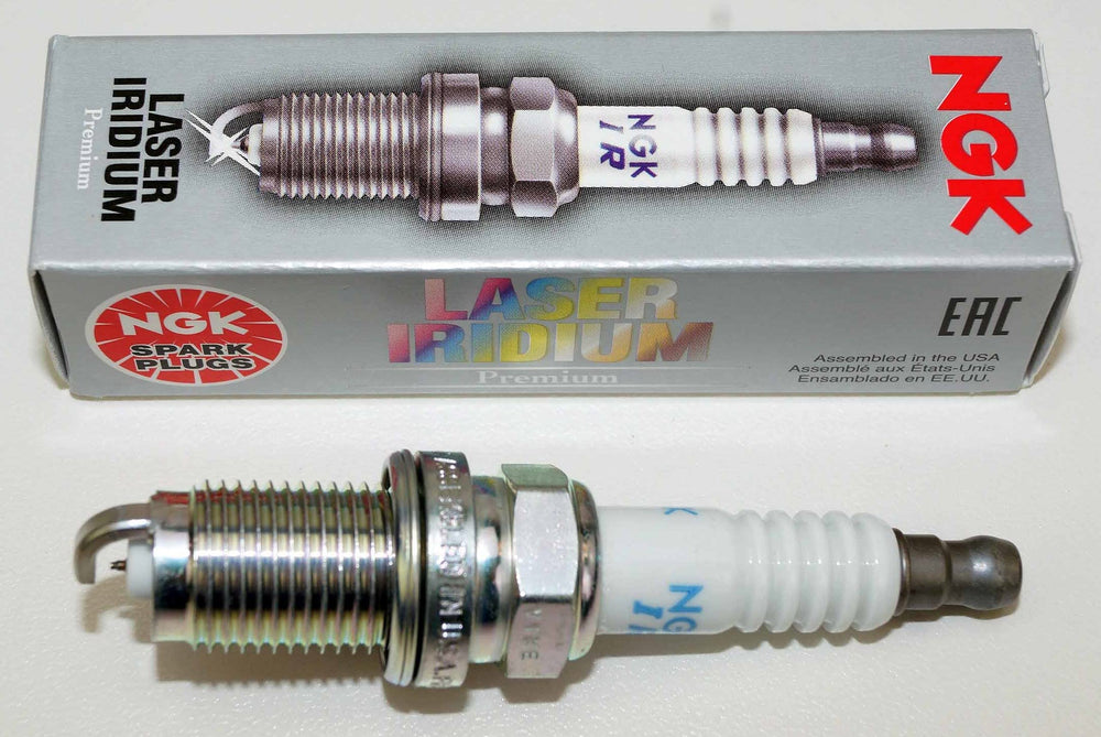 NGK close-up of iridium electrode highlighting durability benefit