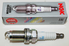 NGK close-up of iridium electrode highlighting durability benefit