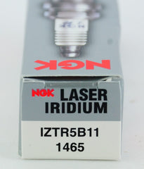 Close-up of a single NGK IZTR5B11 plug highlighting build quality for reliable ignition