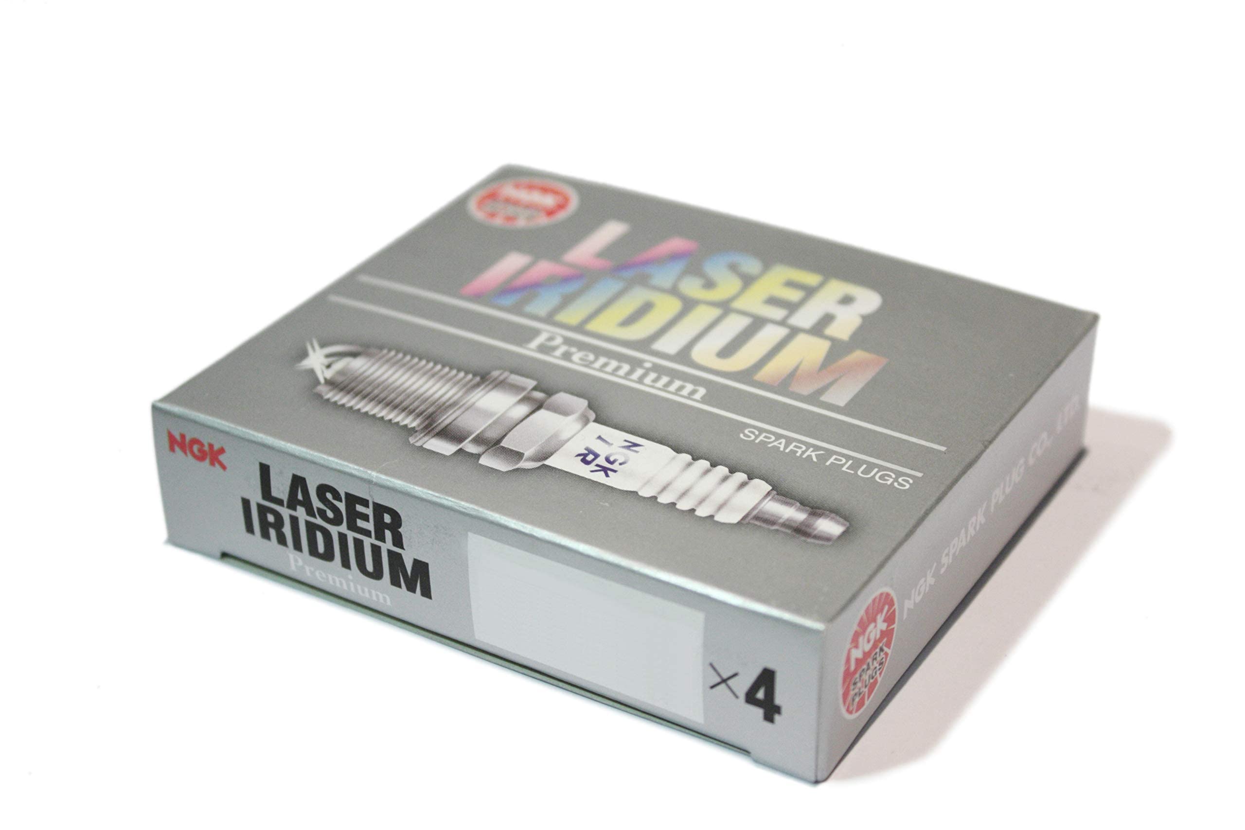 NGK laser iridium 97968 four-pack front packaging showing genuine parts