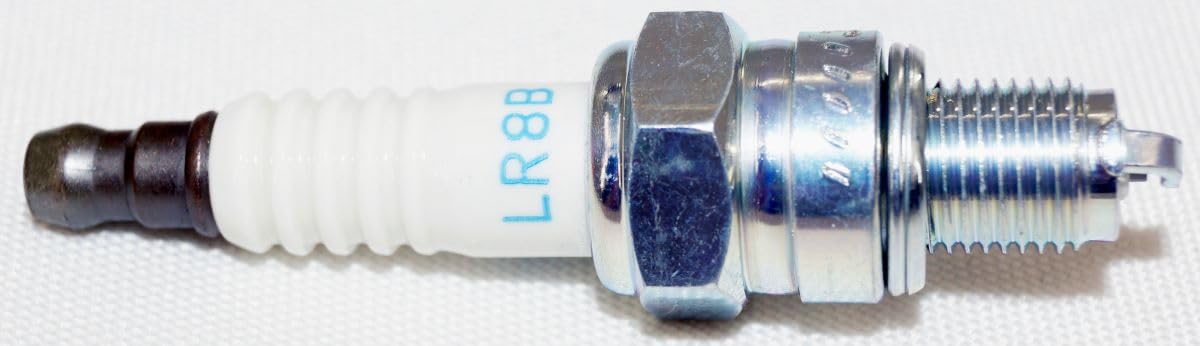 NGK LR8B electrode detail displaying clean geometry for consistent sparks
