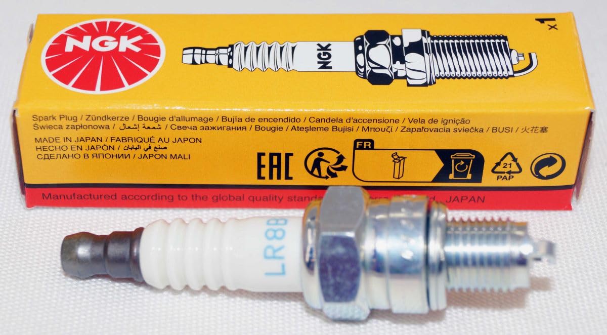 NGK LR8B single plug close-up highlighting tip precision for reliable ignition