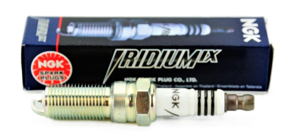 NGK close-up of iridium electrode detail for durable spark performance