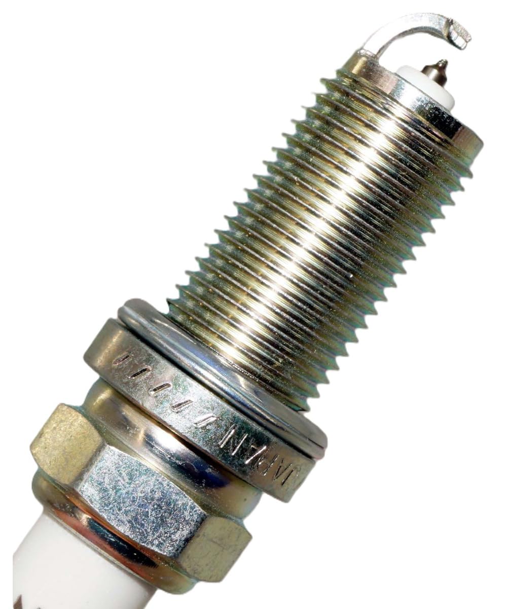 NGK spark plug side profile showing thread reach and correct engine fitment