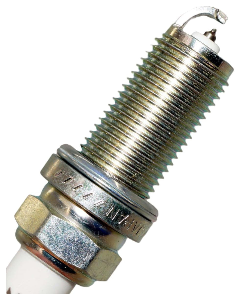 NGK spark plug side profile showing thread reach and correct engine fitment