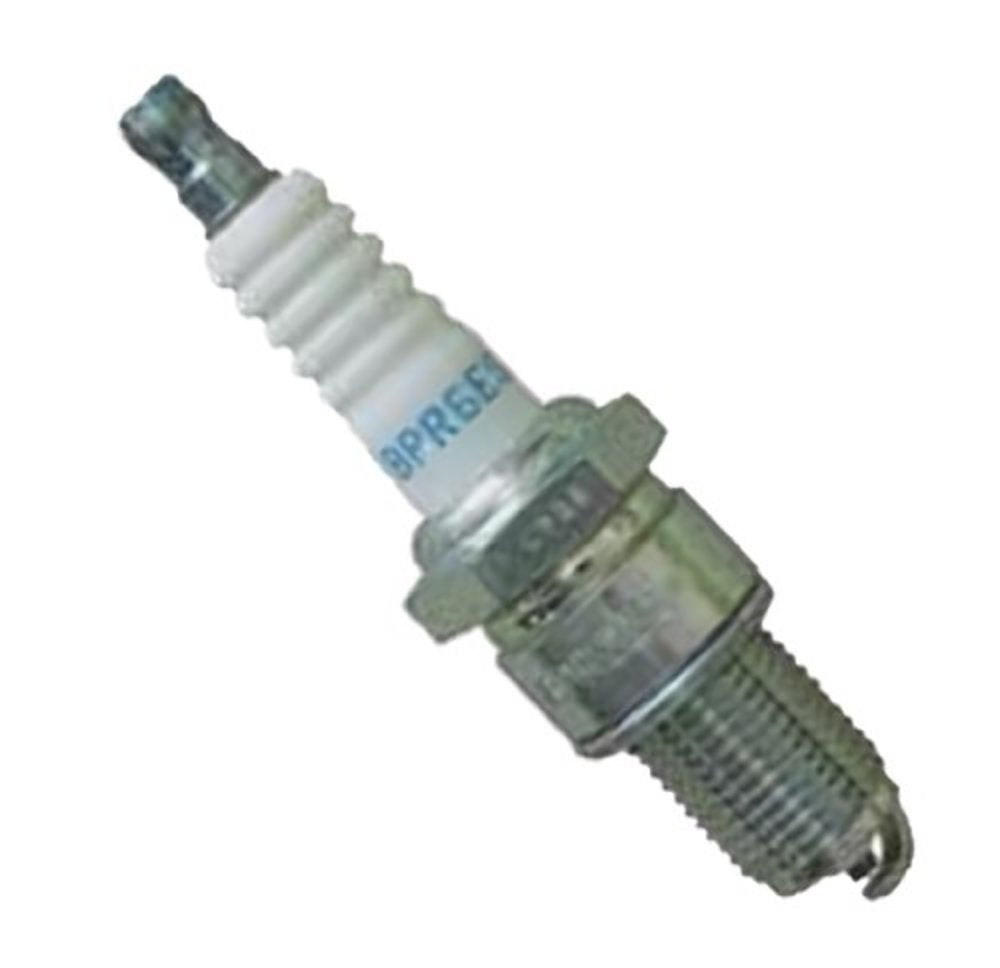 NGK spark plug beside ruler for scale showing reach and thread size for proper fitment