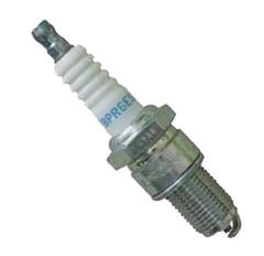 NGK spark plug beside ruler for scale showing reach and thread size for proper fitment