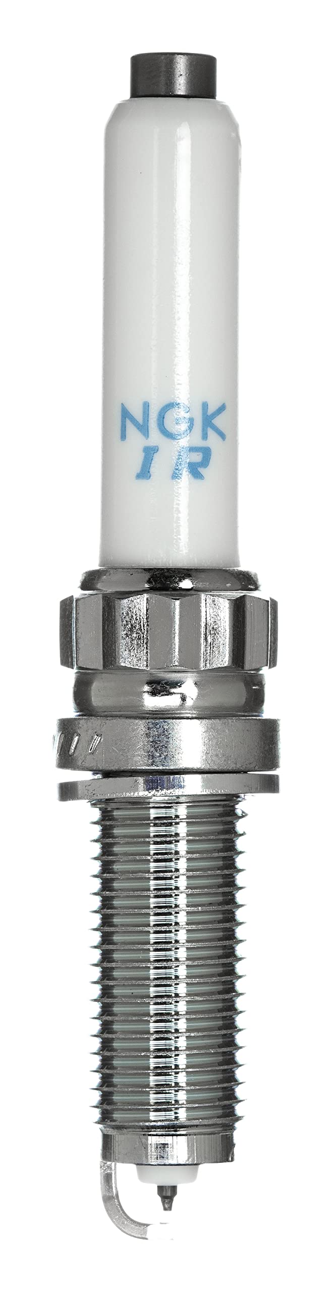 NGK side view emphasizing the compact 2.2×2.4×9.0 cm package for efficient storage