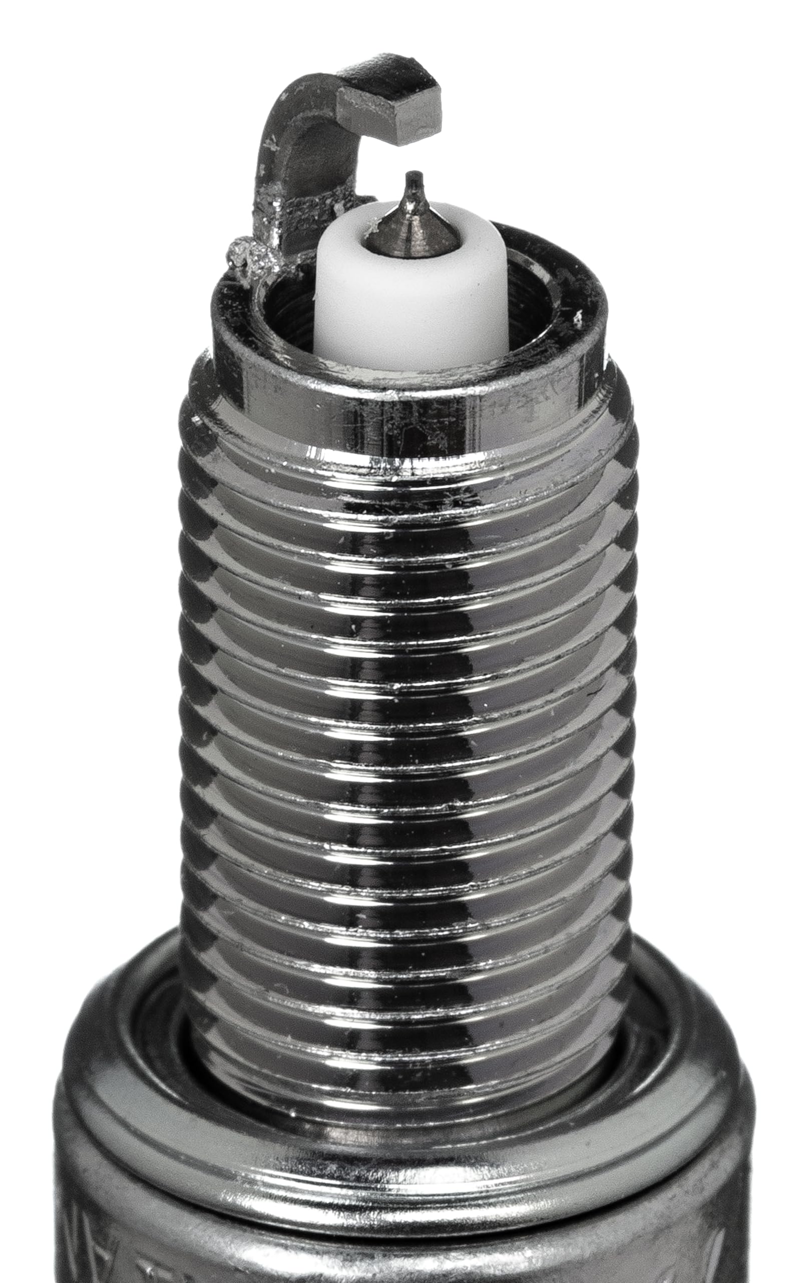 NGK SIMR8A9 close-up of iridium tip emphasizing precision spark and extended life