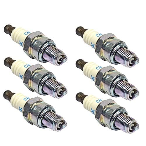 Close-up of NGK spark plug electrode and threads illustrating quality finish and correct dimensions for dependable ignition