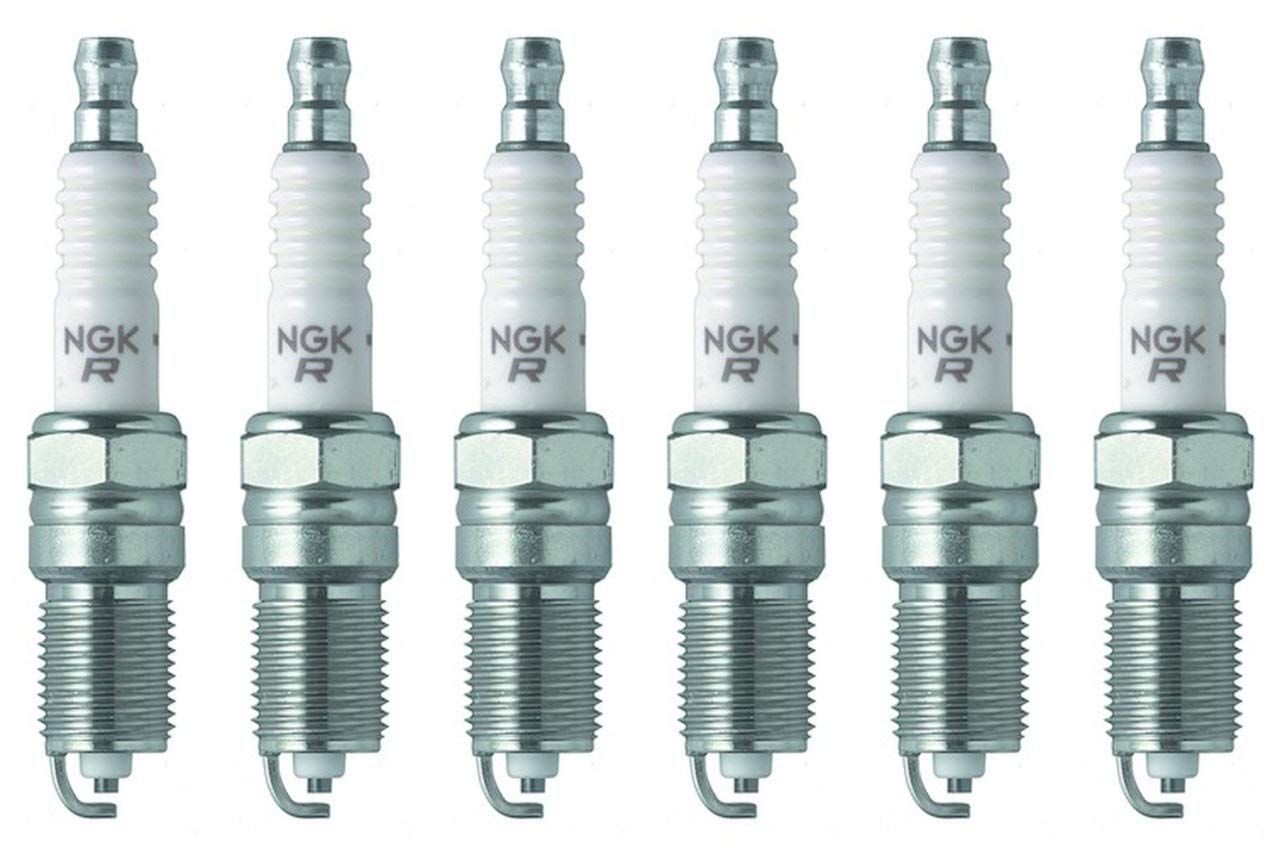 NGK TR55 front packaging showing six spark plugs and benefit of OE-quality reliability