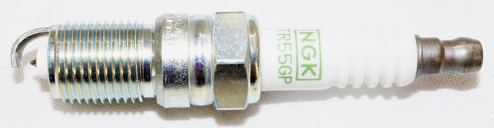NGK TR55GP platinum tip detail highlighting laser‑welded electrode precision