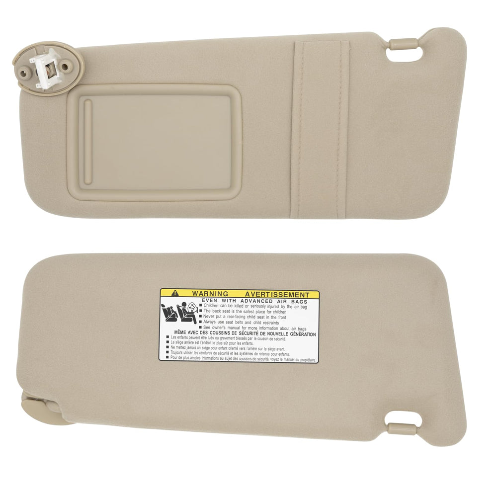 NHILES driver side sun visor size scale with hand to show compact fit and easy handling