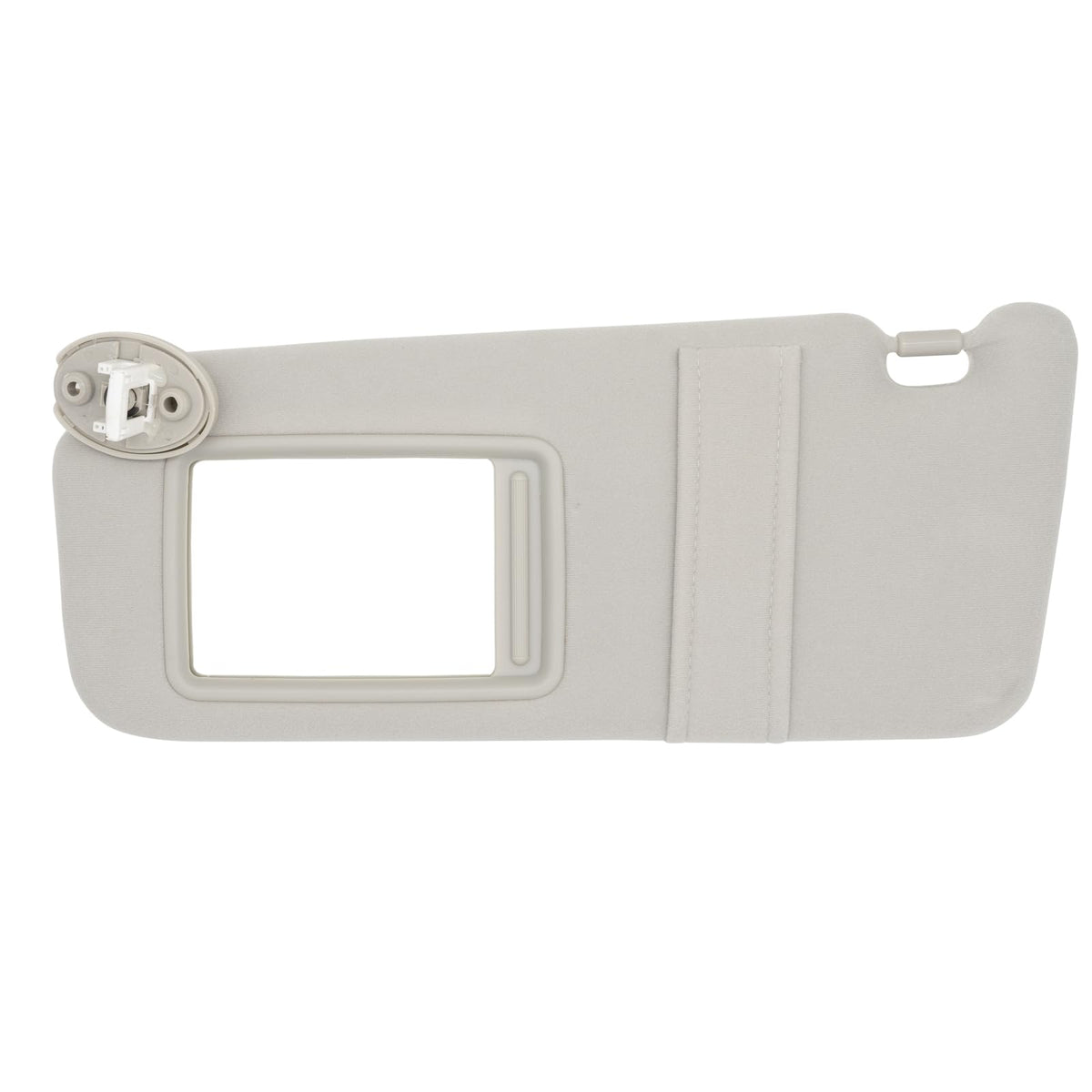 NHILES driver side visor front view showing shape and gray finish for correct fit