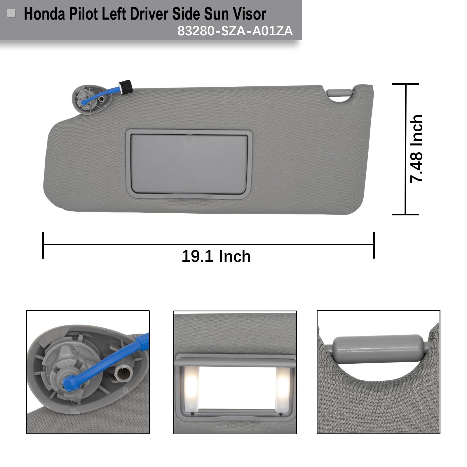 NHILES driver sun visor close-up texture matching interior trim