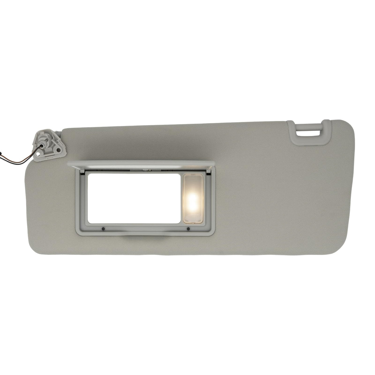NHILES left sun visor front view showing gray finish and clean fit