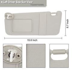 NHILES visor mirror and clasp detail showing functional mirror accessibility