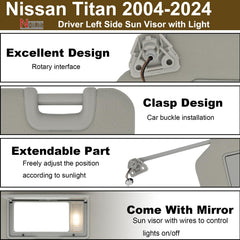 NHILES visor mounting bracket detail demonstrating secure, factory-style attachment