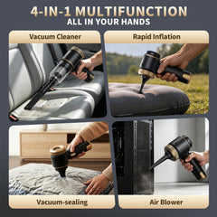 NHOWIN vacuum cleaning a car seat demonstrating efficient debris removal benefit