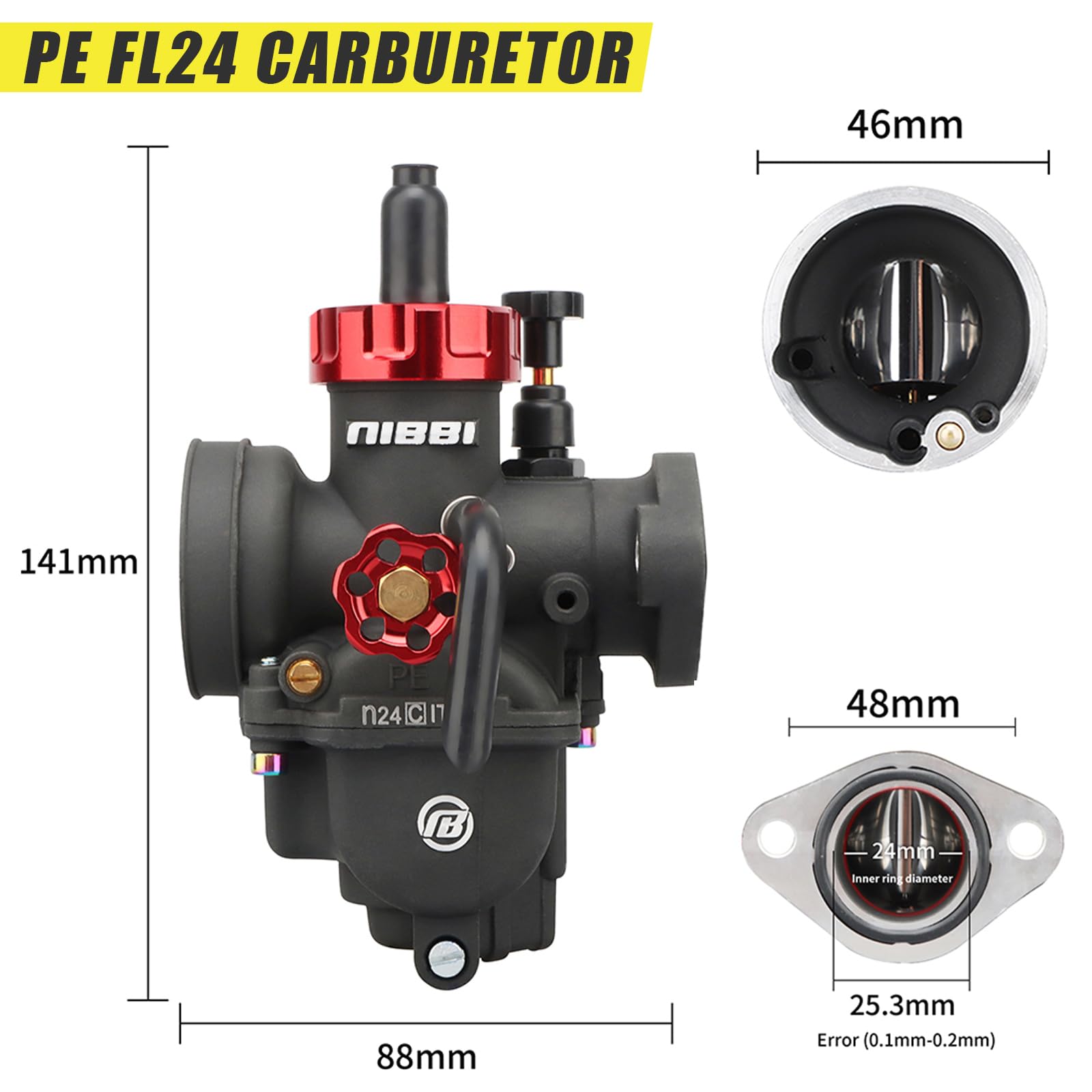 nibbi flange detail with 48mm bolt spacing, ensures correct engine fitment
