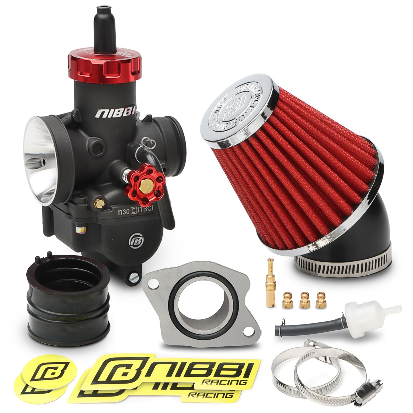 nibbi carburetor front view showing throttle body and mounting benefits