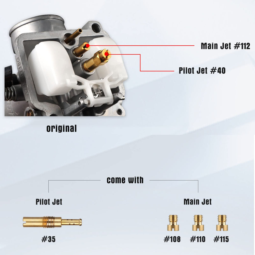 nibbi jets and spare parts displayed for fast on-vehicle tuning