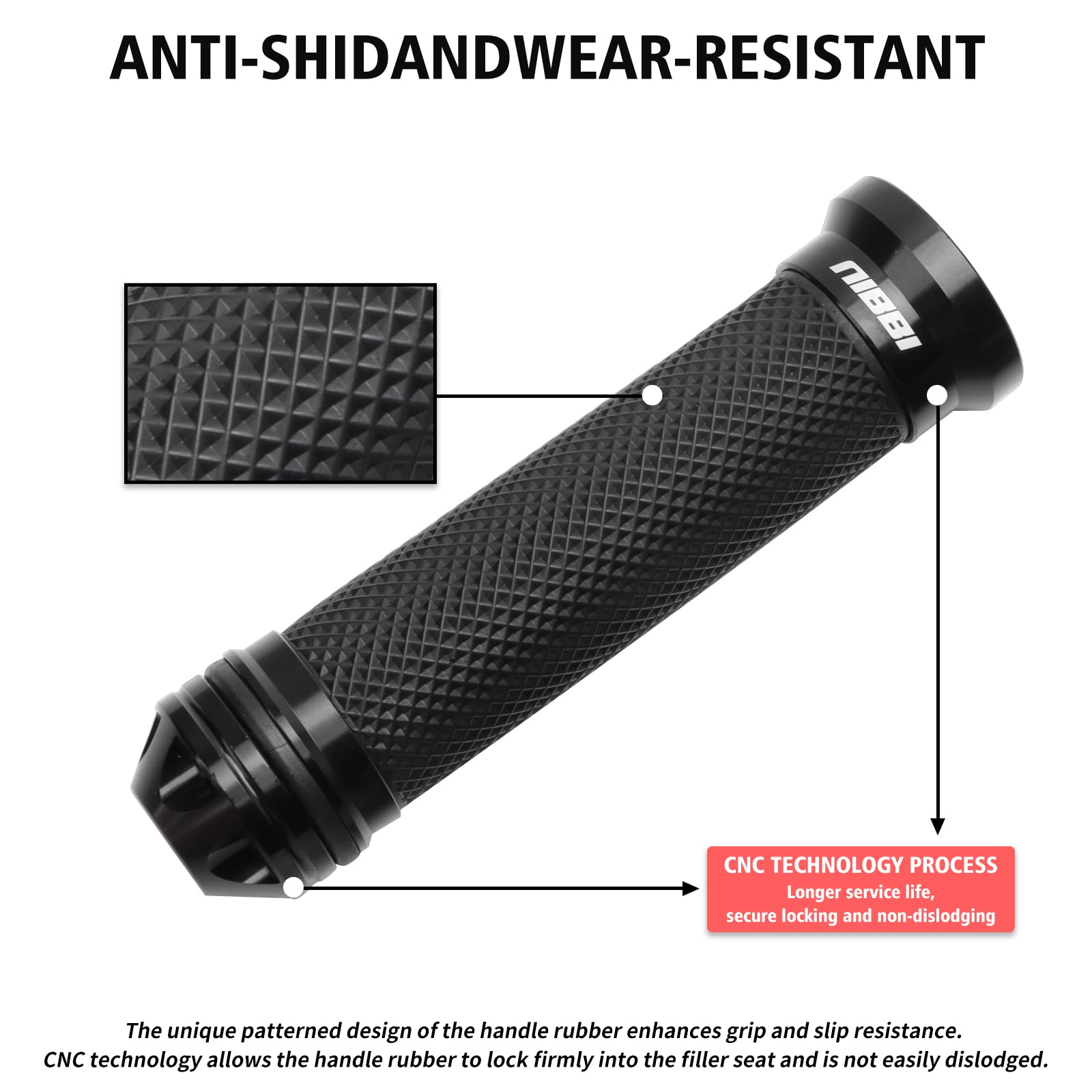 nibbi closeup rubber texture highlighting grip tackiness and comfort