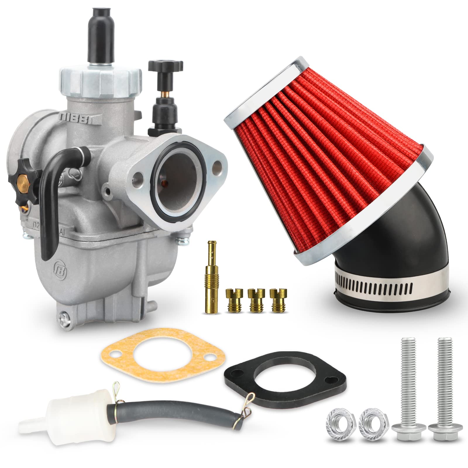 nibbi front view of PE24mm carburetor showing precise machining and reliability