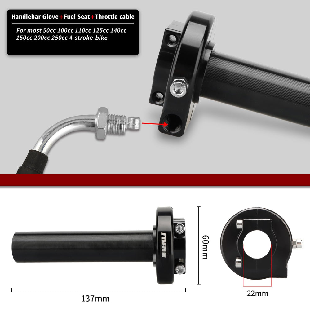nibbi housing close-up revealing smooth twist mechanism for responsive throttle action