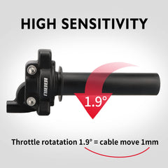 nibbi throttle installed on handlebar demonstrating easy compatibility